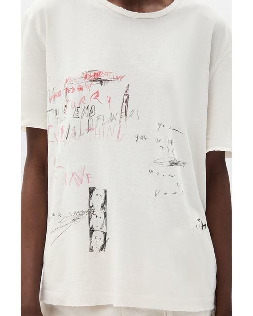 Ann Demeulemeester Natural Fanie Standard T-Shirt