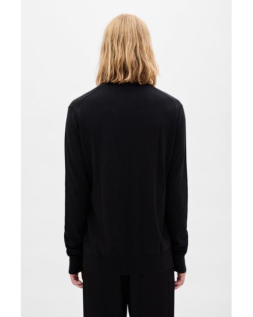 Ann Demeulemeester Black Magnar Crew Neck Sweater for men