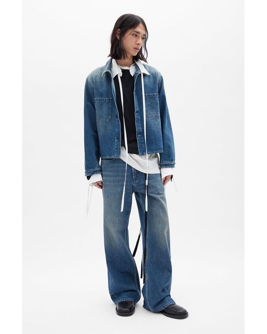 Ann Demeulemeester Blue Juel Boxy Overshirt for men