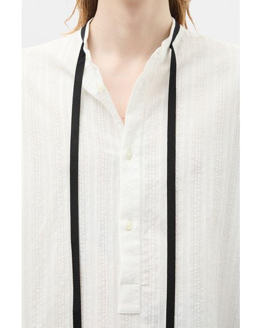 Ann Demeulemeester White Bertil Serafino Shirt for men
