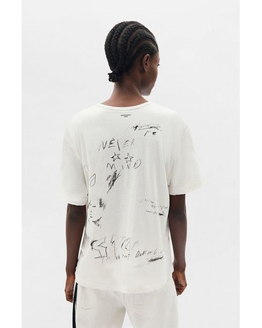 Ann Demeulemeester Natural Fanie Standard T-Shirt