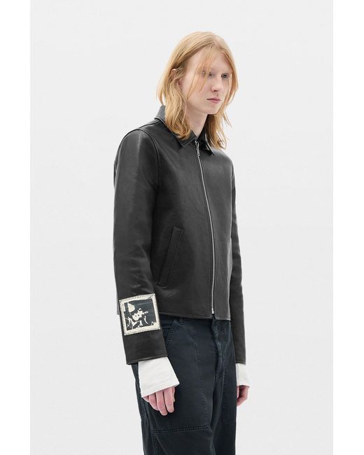 Ann Demeulemeester Black Sandor Shirt Collar Zipped Caban for men