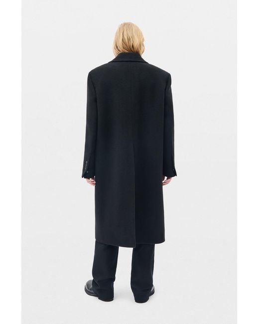 Ann Demeulemeester Black Jake High Comfort Pick Lapel Double Breasted Coat for men
