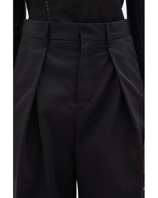 Ann Demeulemeester Black Nouke Wide Leg Pleated Trousers