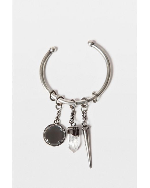 Ann Demeulemeester Black Arto Charm Bracelet for men