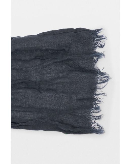 Ann Demeulemeester Black Jara Long Wrinkled Scarf
