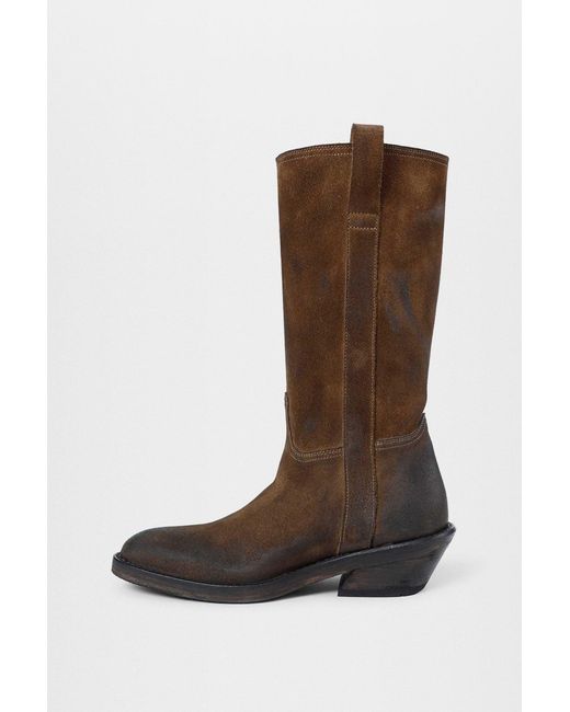Ann Demeulemeester Laxit Pull On Boots in Brown | Lyst UK