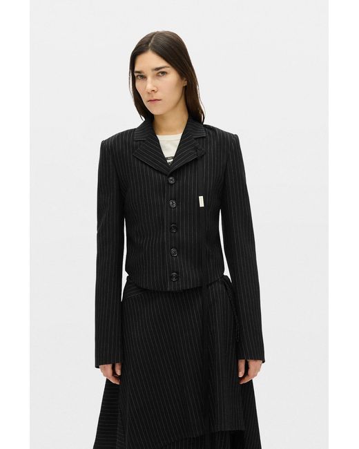 Ann Demeulemeester Black Manda Cropped Blazer