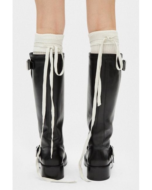 Ann Demeulemeester Black Jost Knee-High Socks