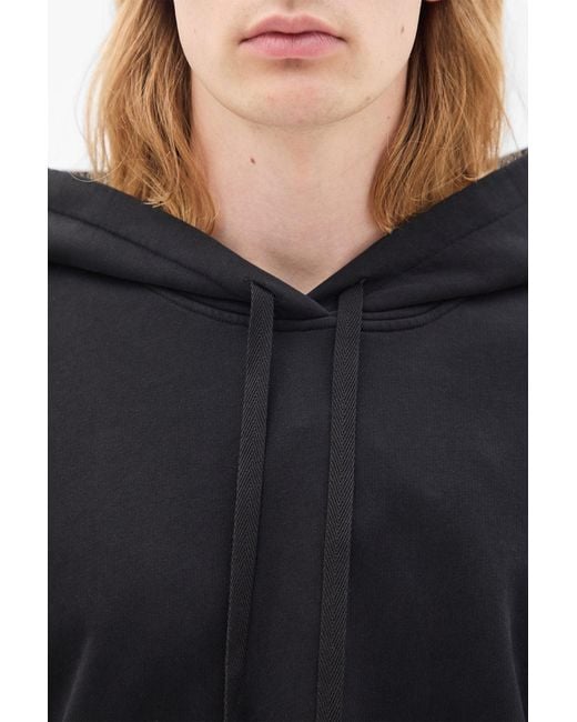 Ann Demeulemeester Black Bardi Comfort Hoodie With "Frame" Print for men