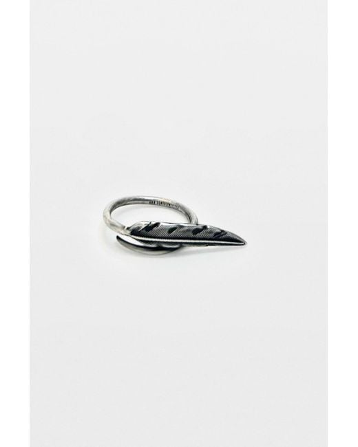 Ann Demeulemeester Blue Berk Feather Ring for men