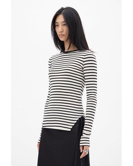 Ann Demeulemeester Black Oke Wrinkled Cropped Long Sleeve Top