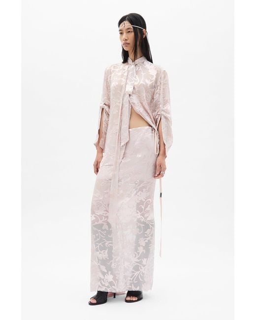 Ann Demeulemeester Pink Eveline Long Bias Skirt