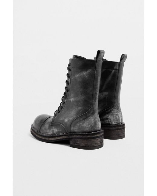 Ann Demeulemeester Black Aric Engineer Biker Ankle Boots for men