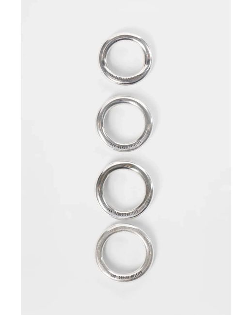 Ann Demeulemeester Black Herta 4 Piece Ring Set