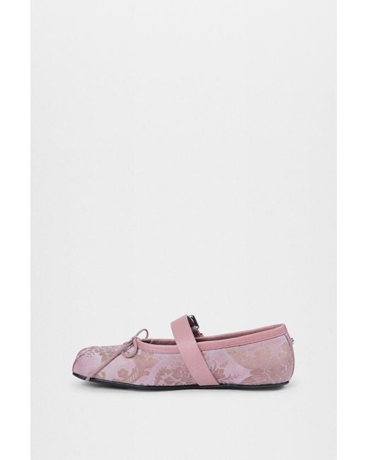Ann Demeulemeester Pink Zoey Ballerinas With Belt