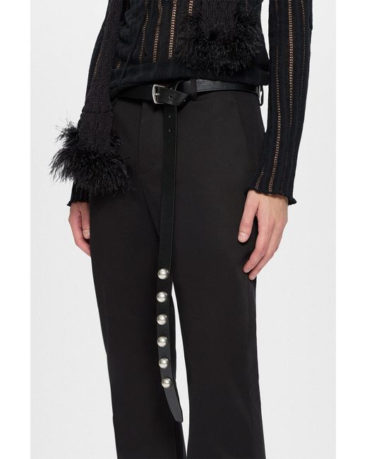 Ann Demeulemeester Black Giufi Belt With Studs for men
