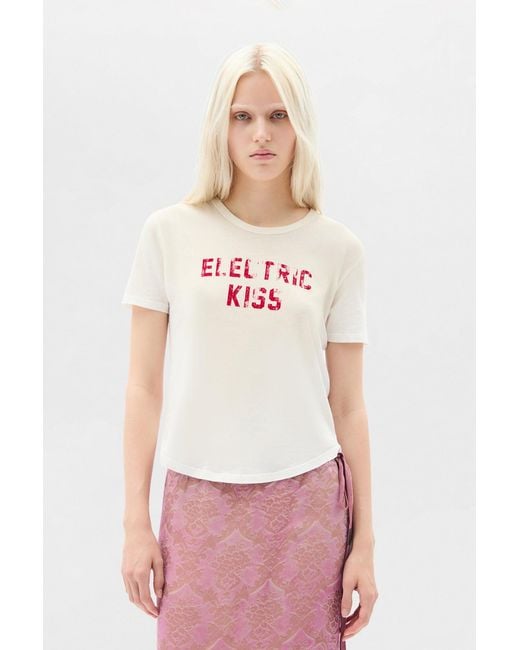 Ann Demeulemeester Pink Floor Micro T-Shirt