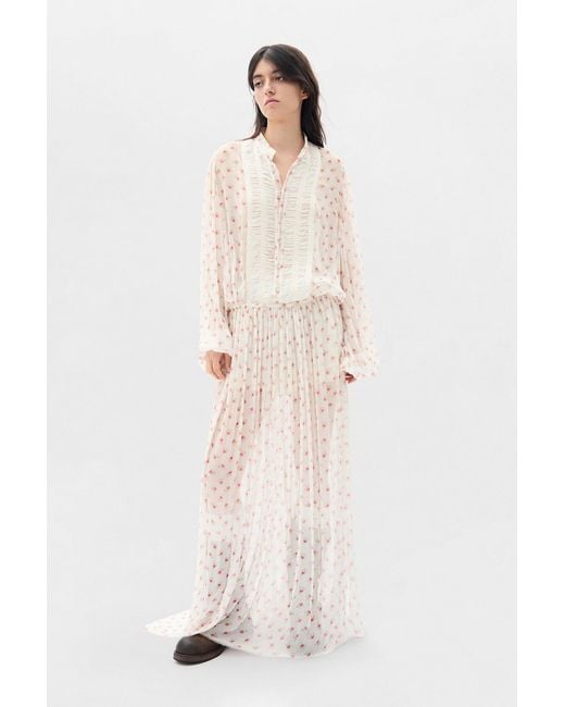 Ann Demeulemeester Natural Tren High Comfort X-Long Dress