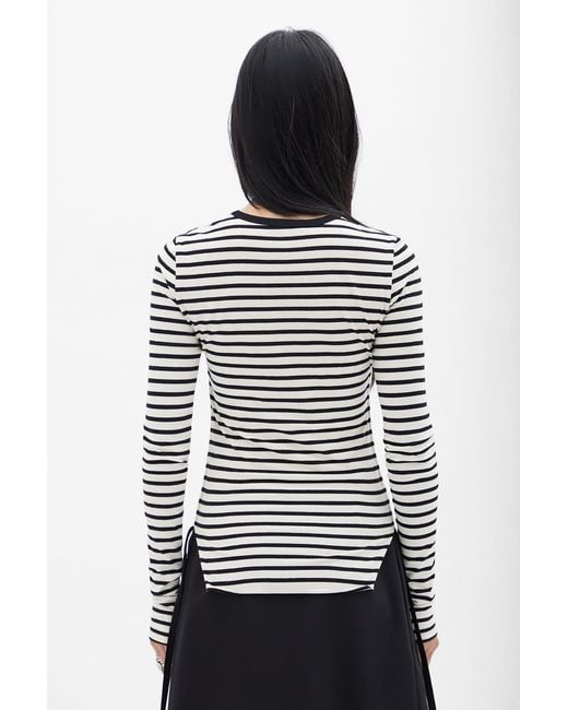 Ann Demeulemeester Black Oke Wrinkled Cropped Long Sleeve Top