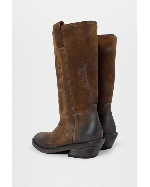 Ann Demeulemeester Brown Laxit Pull On Boots