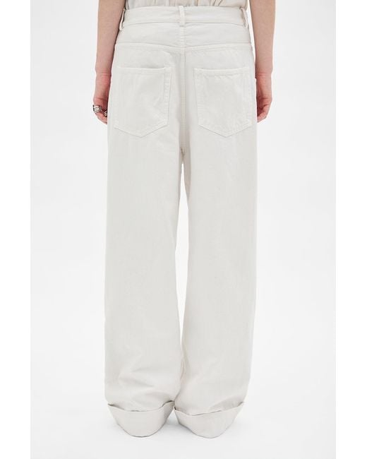 Ann Demeulemeester White Kristel 5 Pocket High Comfort Trousers