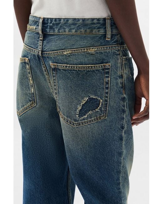 Ann Demeulemeester Blue Toos 5-Pockets Slim Fit Bootcut Trousers