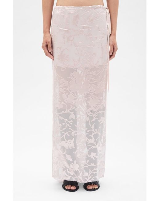 Ann Demeulemeester Pink Eveline Long Bias Skirt