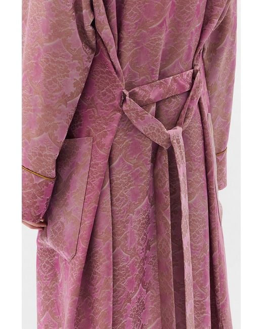 Ann Demeulemeester Purple Vorm Fluid Belted Lounge Coat for men