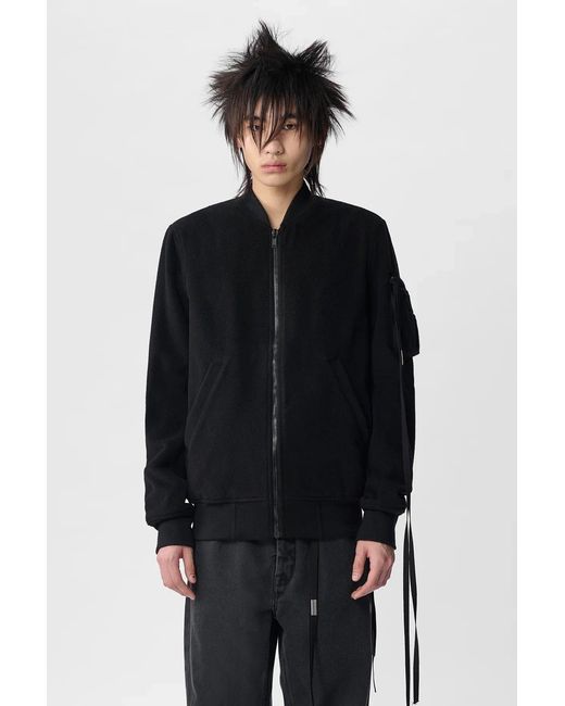 Ann Demeulemeester Black Dries Standard Bomber for men