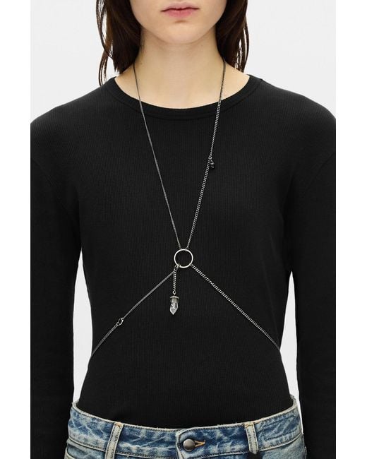 Ann Demeulemeester Black Adeline Body Chain Necklace