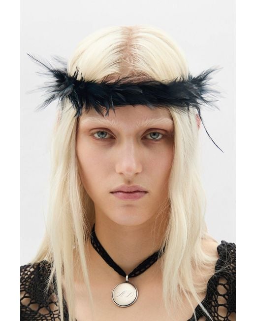 Ann Demeulemeester Black Monogram Pendant Necklace