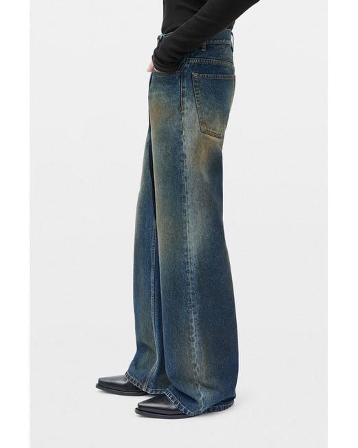 Ann Demeulemeester Blue Modest 5 Pockets Relaxed Flared Trousers for men