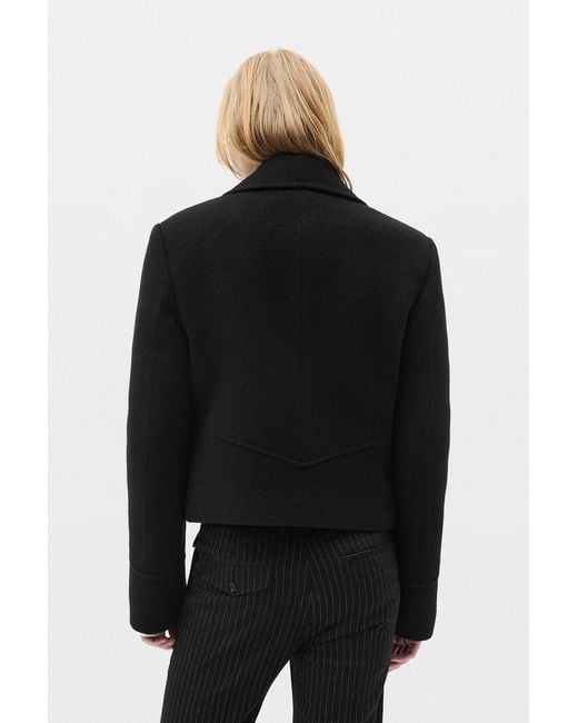 Ann Demeulemeester Black Dalmar Double-Breasted Short Caban for men