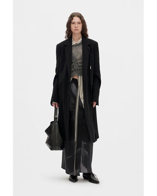 Ann Demeulemeester Black Viv High Comfort Tailored Coat