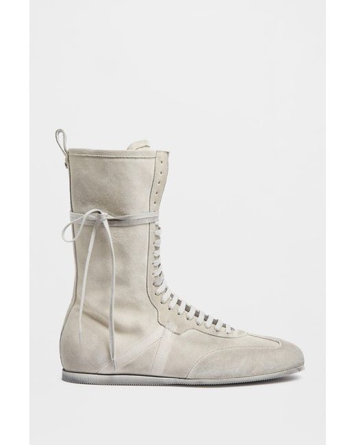 Ann Demeulemeester Gray Fides High-Top Boxing Sneakers