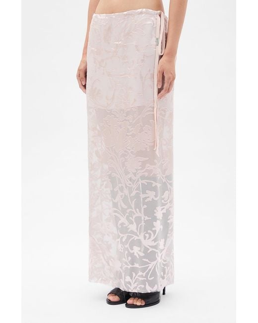 Ann Demeulemeester Pink Eveline Long Bias Skirt