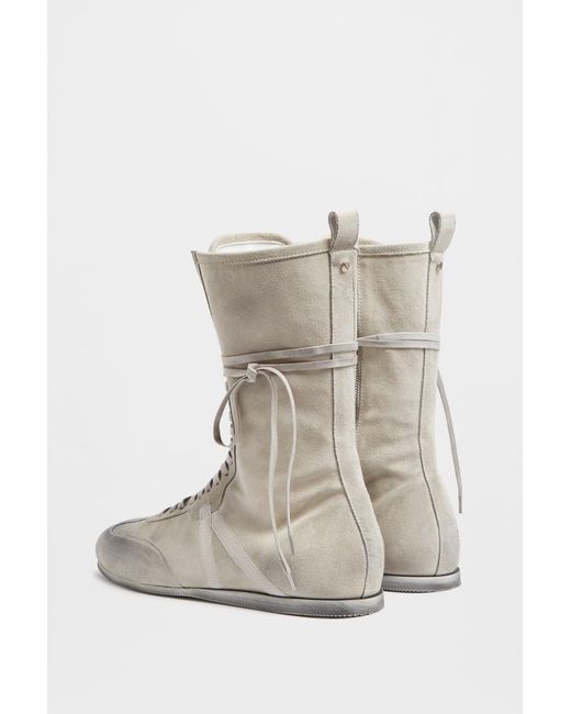 Ann Demeulemeester Gray Fides High-Top Boxing Sneakers