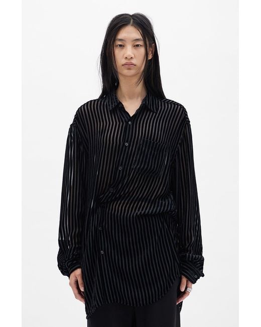 Ann Demeulemeester Black Elisabeth Long High Comfort Shirt