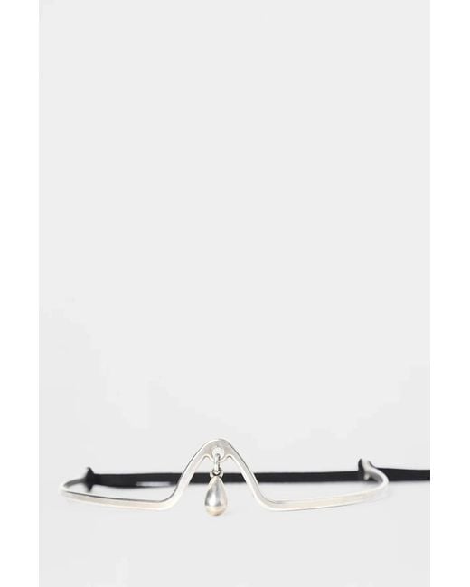 Ann Demeulemeester Black Kitta Diadem With Drop