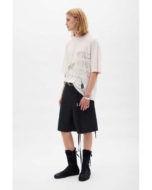 Ann Demeulemeester White Narve 5 Pockets Comfort Bermuda for men