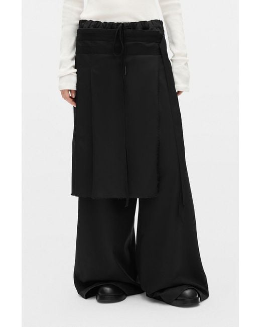 Ann Demeulemeester Black Marke Apron Lounge Pants
