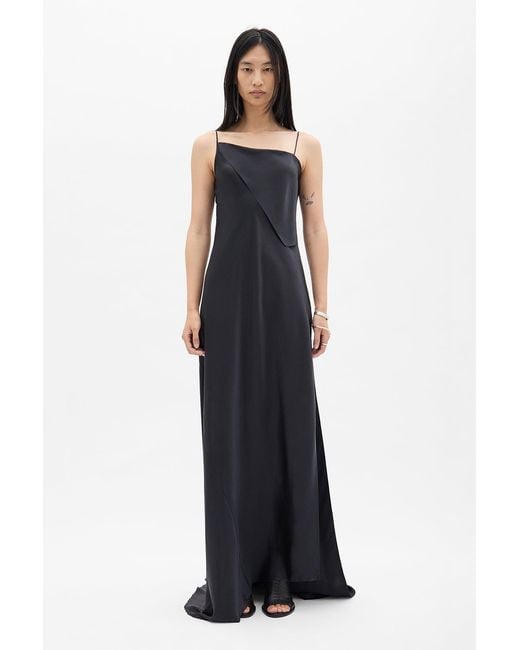 Ann Demeulemeester Black Aaricia Long Bias Slip Dress