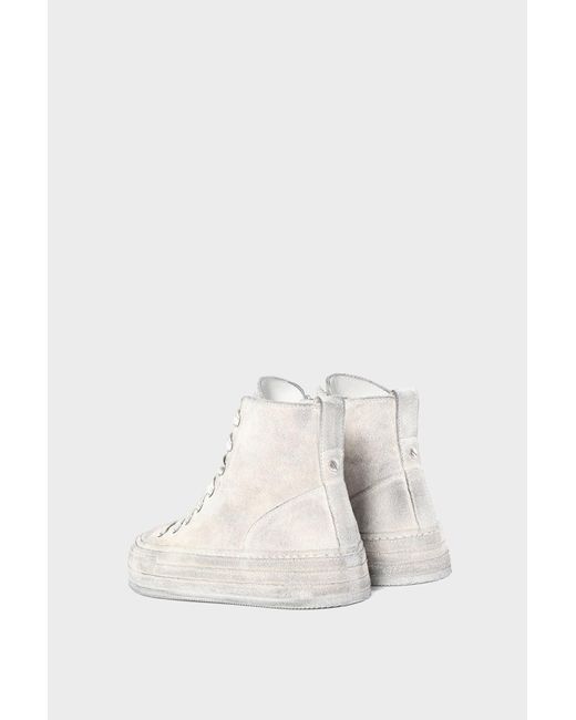 Ann Demeulemeester White Orvo High-Top Sneakers