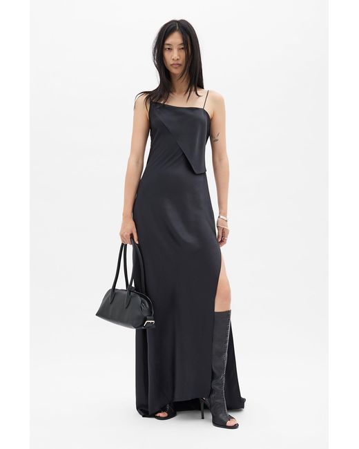 Ann Demeulemeester Black Aaricia Long Bias Slip Dress