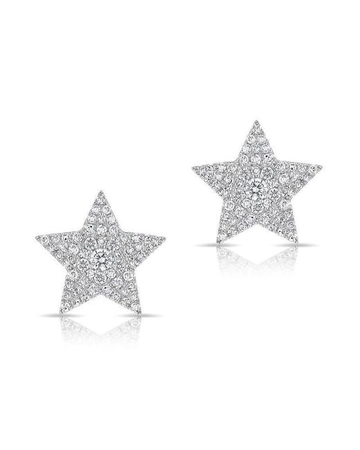 Lyst Anne Sisteron 14kt White Gold Diamond Star Stud Earrings Anne Sisteron Multicolor 14kt White Gold Diamond Star Stud Earrings Lyst