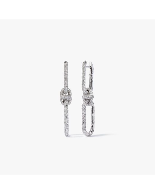 Annoushka White Knuckle Dust Double Hoop Earrings