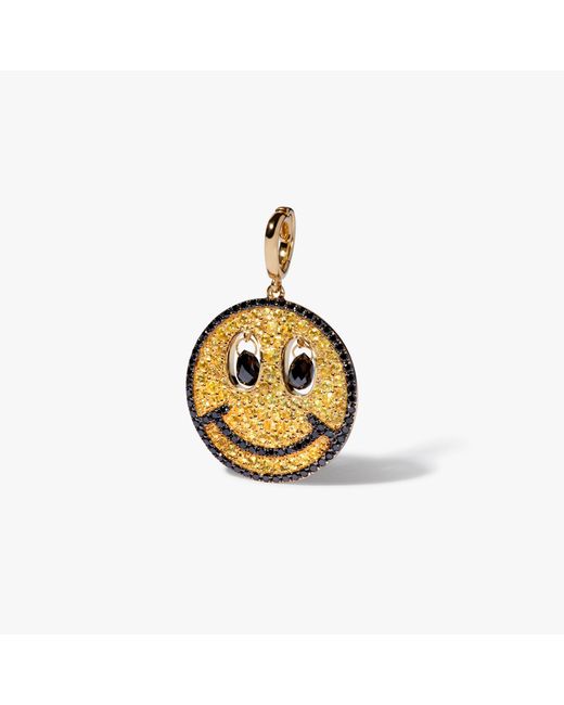 Annoushka Metallic 18ct Yellow Gold Yellow Sapphire Happy Charm Pendant for men