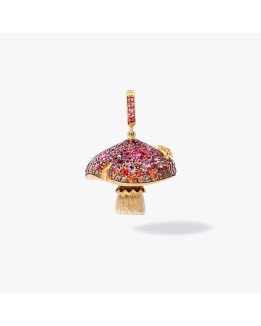 Annoushka Multicolor 18ct Yellow Gold Sapphire Magic Mushroom Charm Pendant