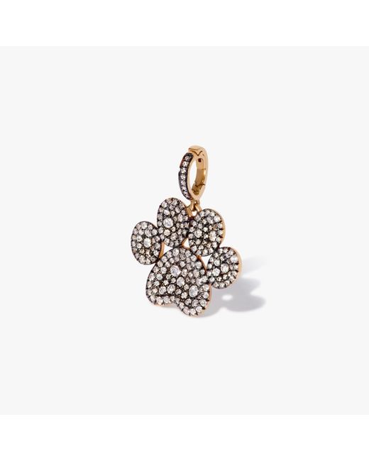 Annoushka White Diamond Paw Print Charm Pendant